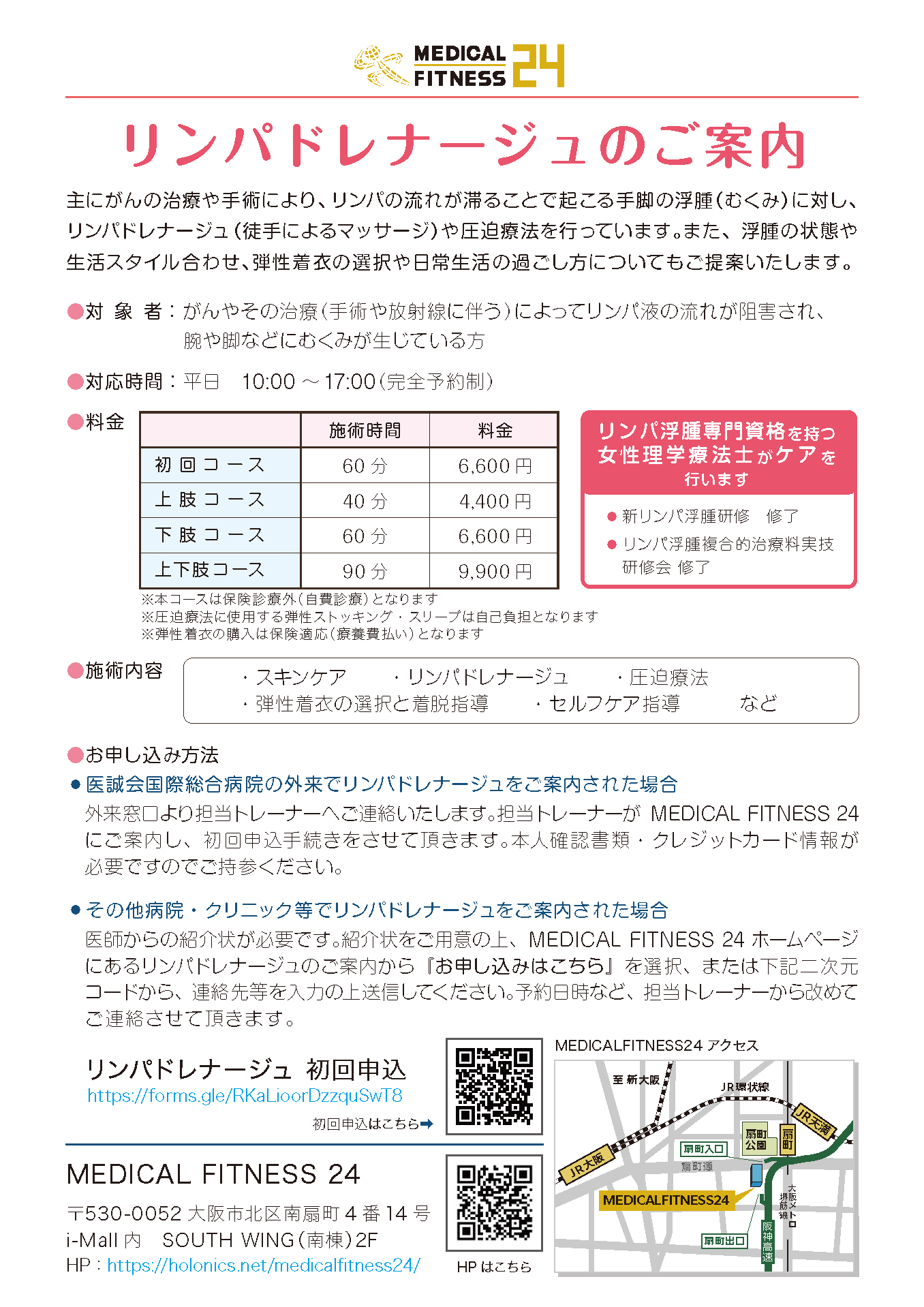 リンパドレナージュのご案内